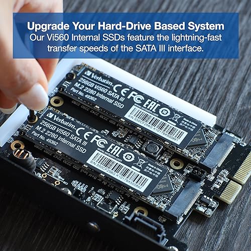 Verbatim 256GB SSD Vi560 Internal Solid State Hard Drive 3D NAND SATA III M.2 2280