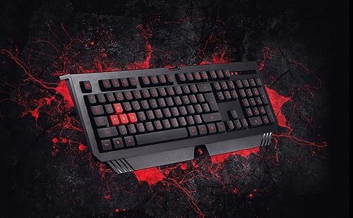 BLOODY B120 Turbo Illuminated Gaming Keyboard, Double-Secured Water Resistant Keyboard, Silicon Keys