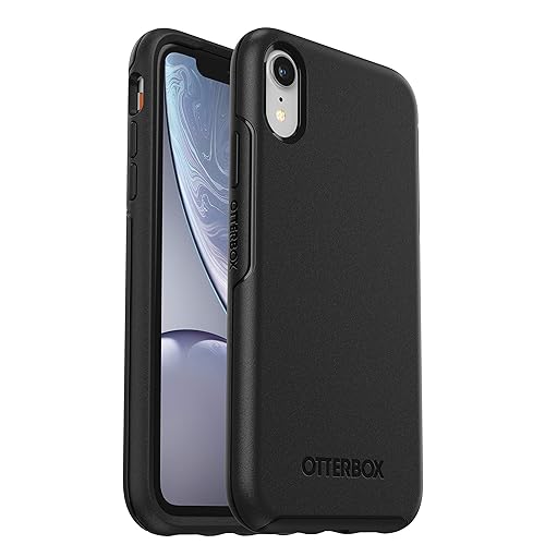 OtterBox iPhone XR (Non-retail/Ships in Polybag) Symmetry Series Case - Non-retail/Ships in Polybag - BLACK, ultra-sleek, wireless charging compatible, raised edges protect camera & screen