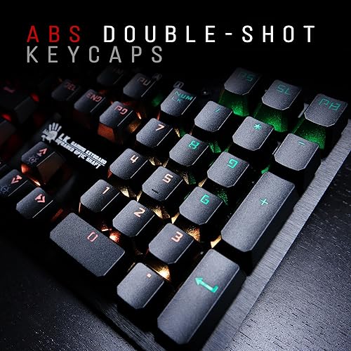 B820 Light Strike Optical Gaming Keyboard (Tactile + Clicky Mechanical Feel) - Brilliant Backlit RGB LED Lighting - 0.2ms Key Response, Floating Design [Light Strike Blue]