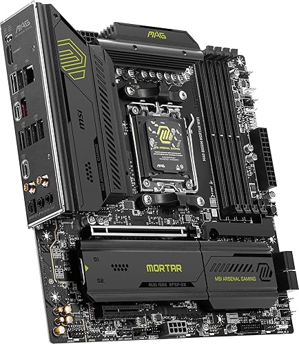 MSI MAG B850M Mortar WiFi, mATX - Supports AMD Ryzen 9000/8000 / 7000 Processors, AM5 - DDR5 Memory Boost (8200+ MT/s OC), PCIe 5.0 x16 & 4.0 x4, M.2 Gen5, Wi-Fi 7, 5G LAN