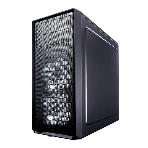 Fractal Design Focus G - Mid Tower Computer Case - ATX - High Airflow - 2X Silent ll Series 120mm White LED Fans Black