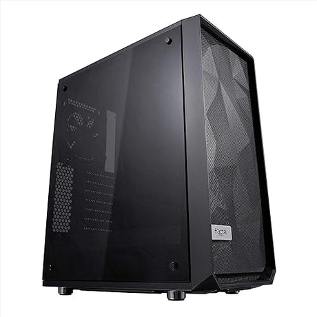 Fractal Design Meshify C - Compact Computer Case - High Performance Airflow/Cooling - 2X Fans, Interior - Water - Cooling Meshify C - Dark TG