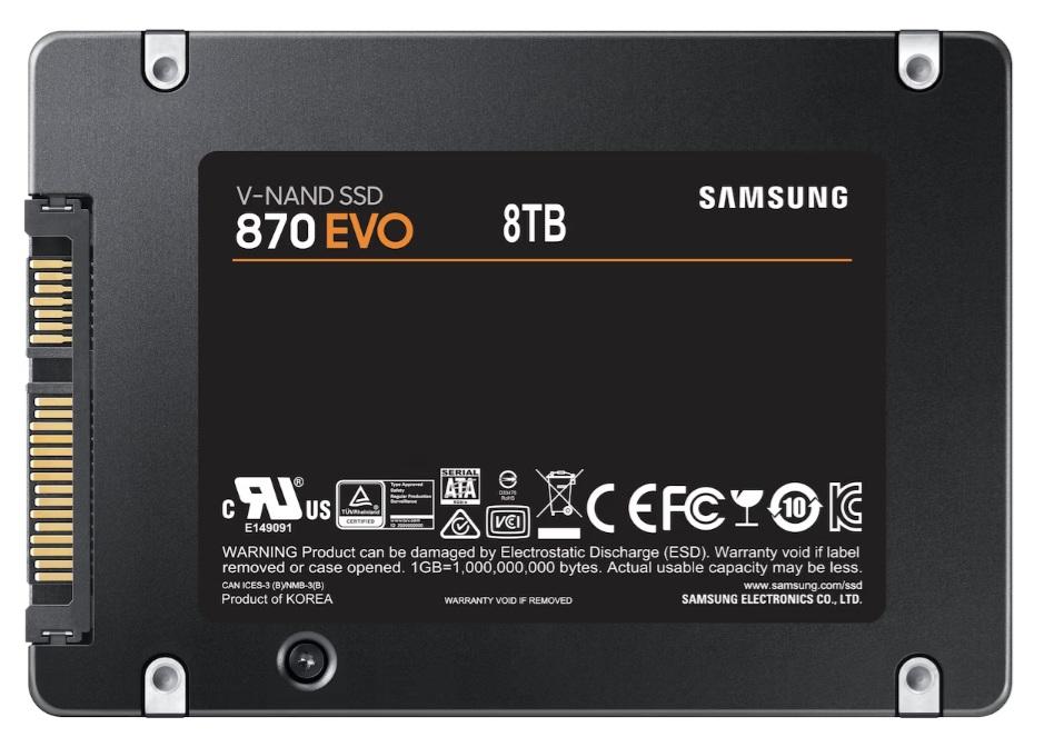 SAMSUNG 870 EVO Series 2.5 8TB SATA III V-NAND Internal Solid State Drive (SSD) MZ-77E8T0B/AM
