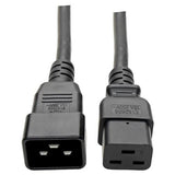 Tripp Lite Model P006-010-15D 10 ft. Desktop Computer AC Power Cord, Right-Angle NEMA 5-15P to C13 - 10A, 125V, 18 AWG, 10 ft. Black