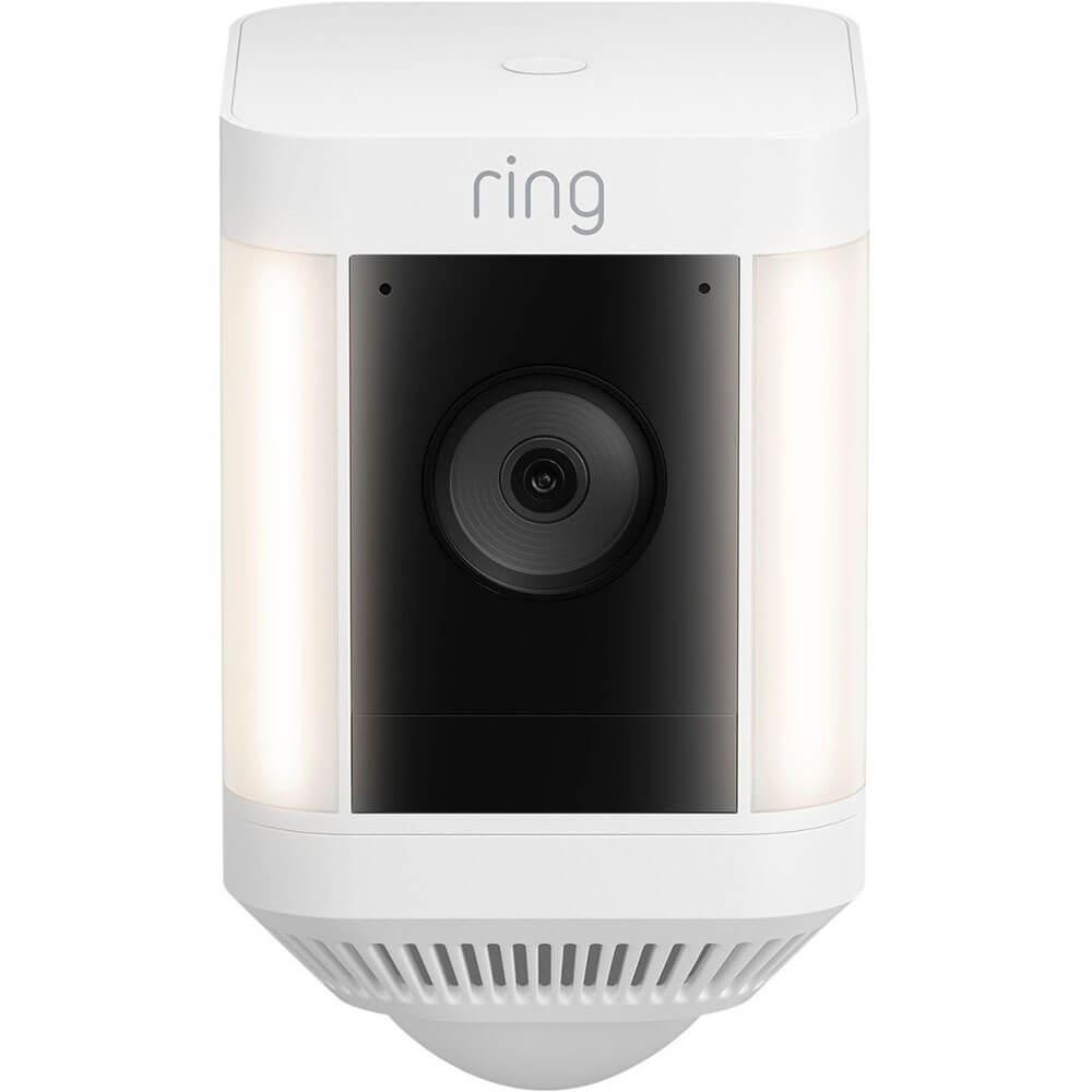 Ring Spotlight Cam Plus - Battery - Two-Way Talk - Color Night Vision - Security Siren - White - 2022 Release  B09JZ5BG26