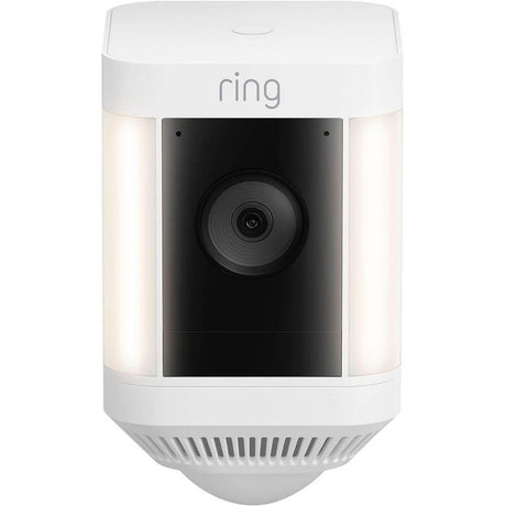 Ring Spotlight Cam Plus - Battery - Two-Way Talk - Color Night Vision - Security Siren - White - 2022 Release  B09JZ5BG26