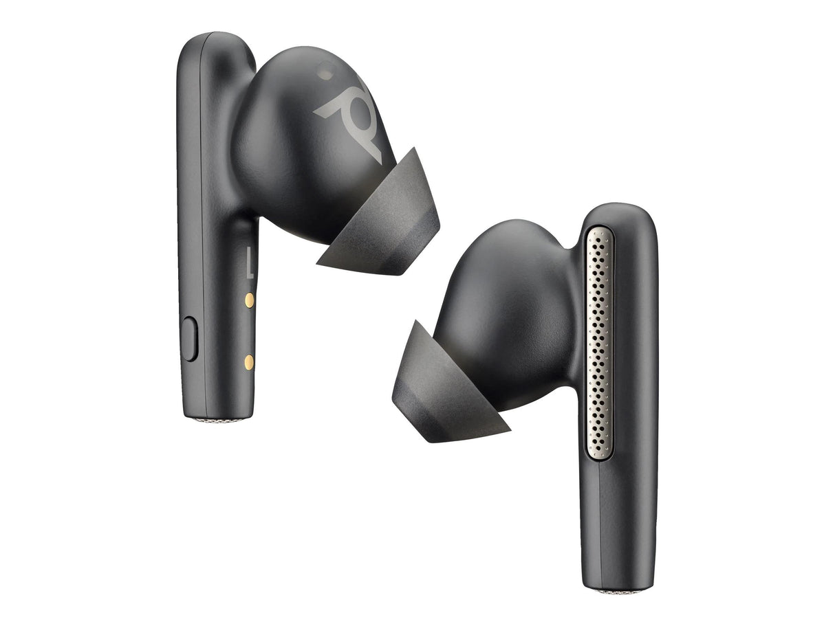 HP Poly Voyager Free 60 UC Earset Microsoft Teams Certification Google Assistant, Siri Stereo Color Carbon Black Model 7Y8L8AA