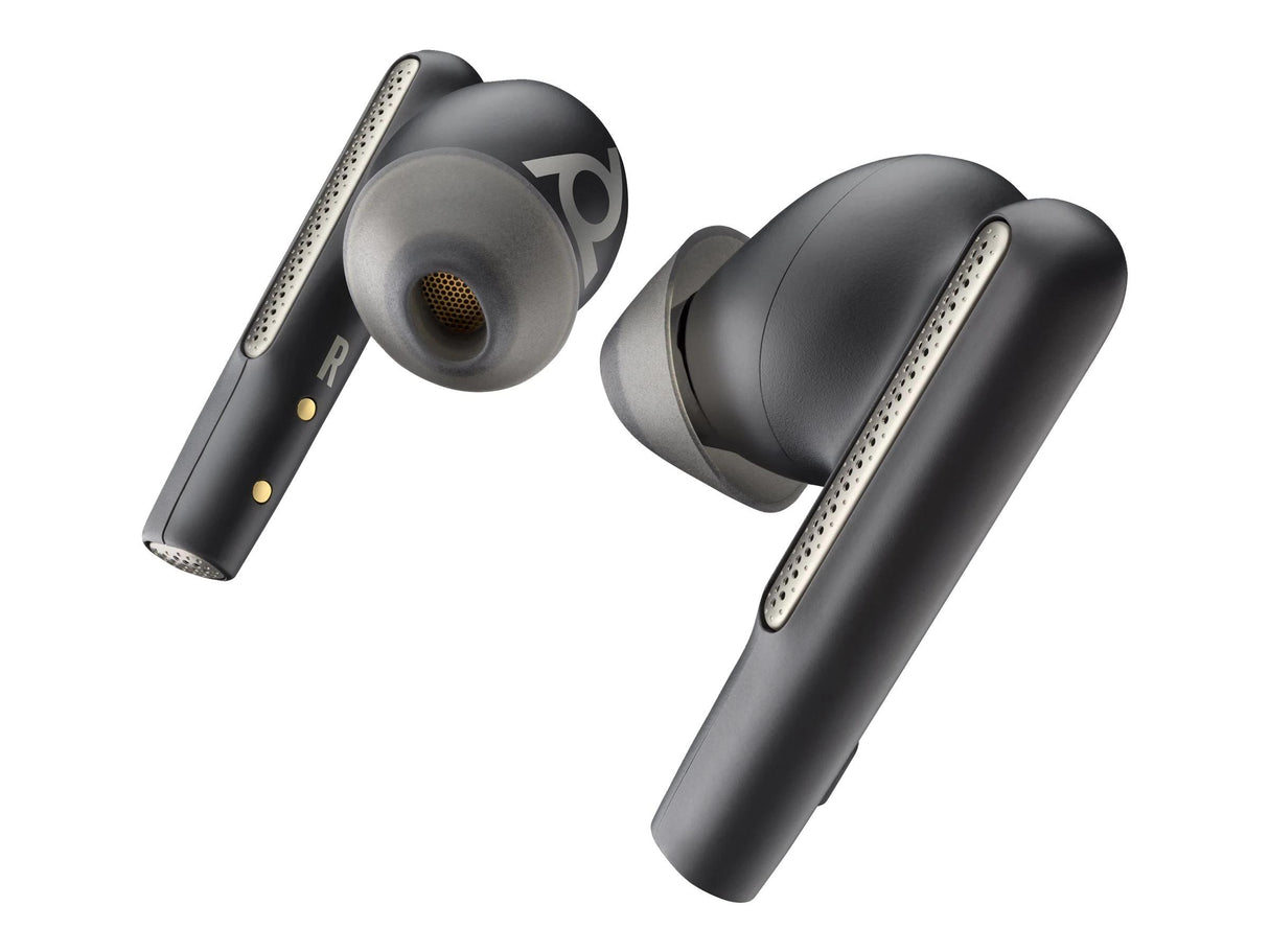 HP Poly Voyager Free 60 UC Earset Microsoft Teams Certification Google Assistant, Siri Stereo Color Carbon Black Model 7Y8L8AA