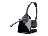 HP Poly CS520 XDExtra Density Headset TAA Stereo Wireless DECT 351ft On-ear Binaural Ear-cup Noise Canceling Black TAA Compliant Model 7E2J9AA#ABA