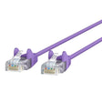Belkin 10ft CAT6 Slim Gigabit Snagless UTP Ethernet Cable Purple Model CE001B10-PUR-S