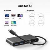 Belkin 5-Port USB-C Hub USB-C to 2xUSB-A, 2xUSB-C, 1x4K HDMI - Docking Station Black Model AVC022FQSGY