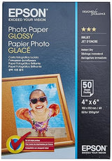 Epson S041809 Photo Paper Glossy, Borderless, 4 X 6, 50 Sheets Ink