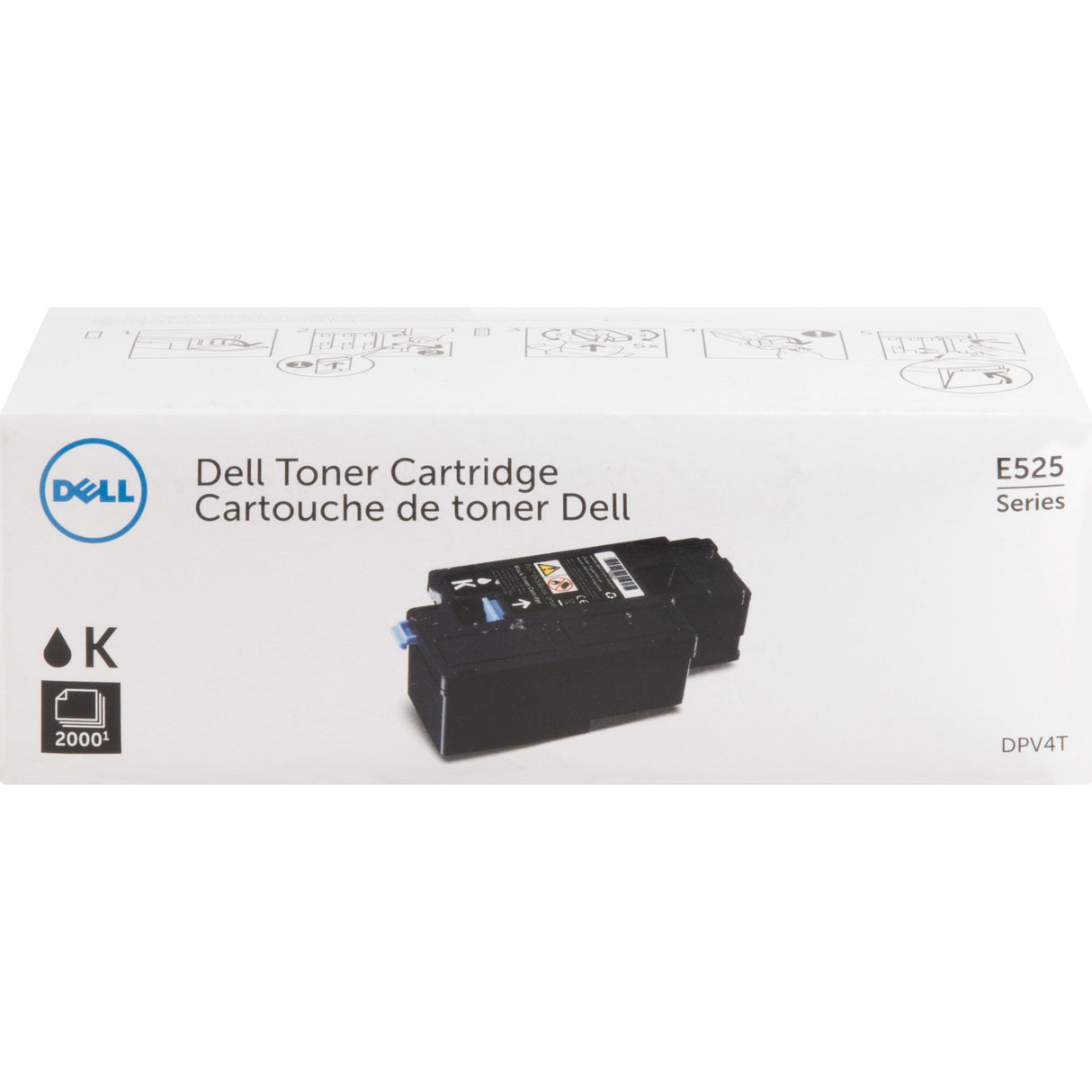 Dell Black Toner Cartridge (OEM# 593-BBJX) (2 000 Yield) DPV4T