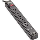 Safe-IT Surge Protector 6-Outlet 2 USB Ports Antimicrobial 10ft Cord