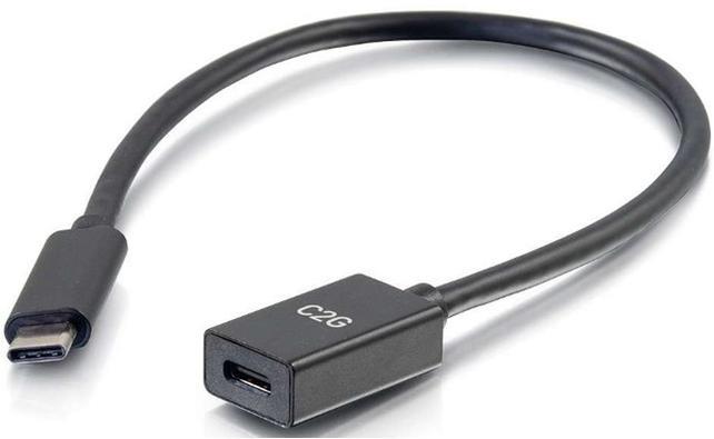 C2G 28657 1FT USB-C TO C 3.1 (GEN 2) MALE TO FEMALE EXTENSION CABLE (10GBPS)
