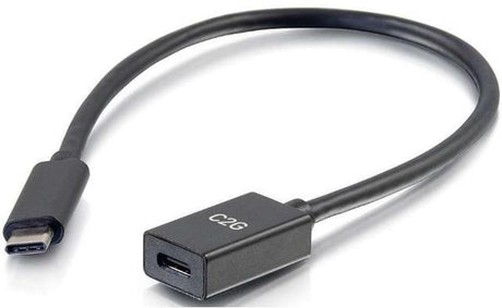 C2G 28657 1FT USB-C TO C 3.1 (GEN 2) MALE TO FEMALE EXTENSION CABLE (10GBPS)