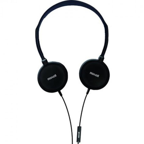 Maxell HP200MIC 199929 Wired Headset with Inline Microphone Black