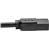Tripp Lite Model P006-010-15D 10 ft. Desktop Computer AC Power Cord, Right-Angle NEMA 5-15P to C13 - 10A, 125V, 18 AWG, 10 ft. Black
