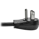 Tripp Lite Model P006-010-15D 10 ft. Desktop Computer AC Power Cord, Right-Angle NEMA 5-15P to C13 - 10A, 125V, 18 AWG, 10 ft. Black
