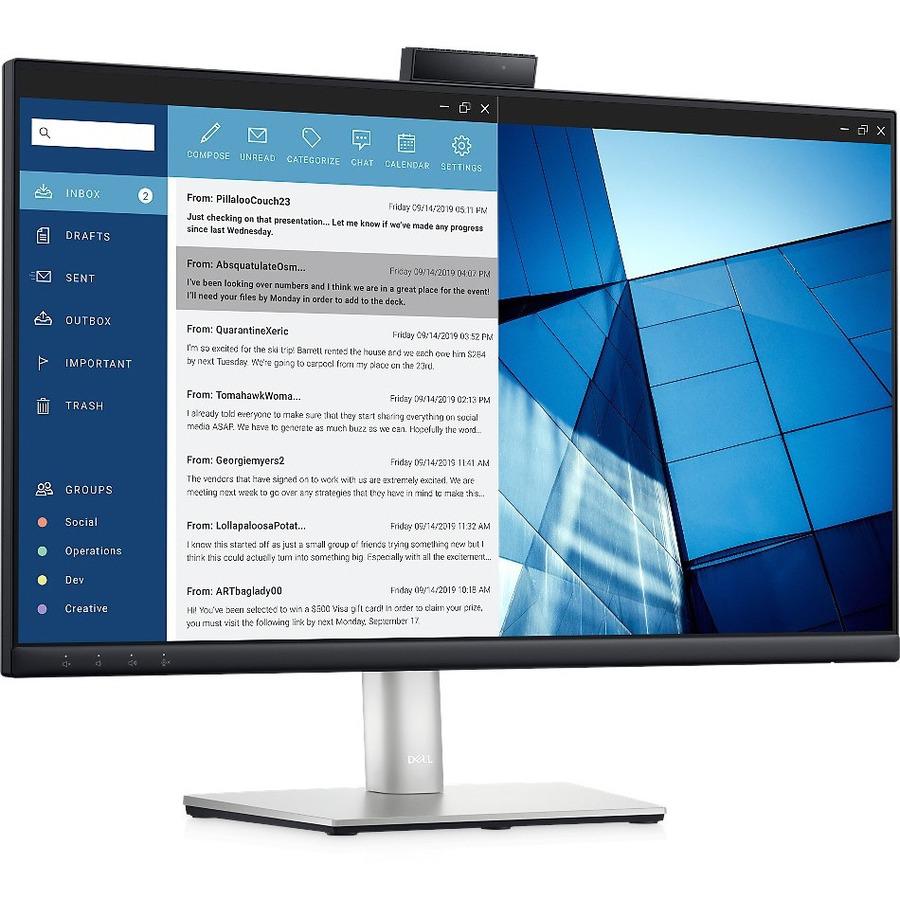 Dell 24 60 Hz IPS FHD IPS Video Conferencing Monitor 5 ms 1920 x 1080 HDMI, DisplayPort, USB, Audio C2423H