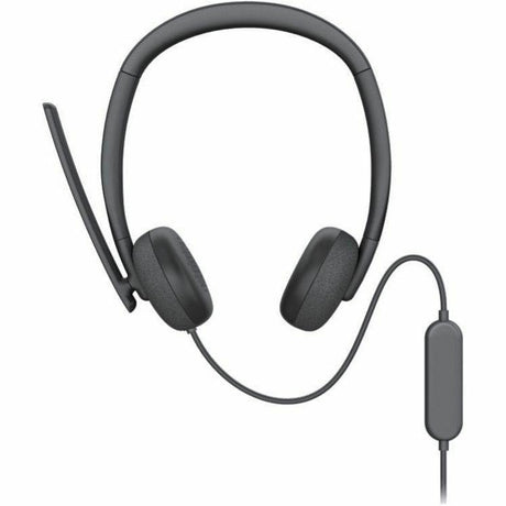 Dell Wired Headset - WH3024 - Stereo - USB Type C - Wired - 20 Hz - 20 kHz - On-ear, Over-the-head - Binaural - Ear-cup - 6.56 ft Cable - Uni-directional, Noise Cancelling Microphone - Noise Canceling