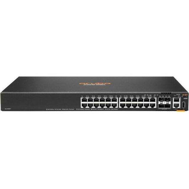 Aruba CX 6200F 24G 4SFP+ Switch - 24 Ports - Manageable - Gigabit Ethernet, 10 Gigabit Ethernet - 10/100/1000Base-T, 10GBase-X - 3 Layer Supported - Modular - 4 SFP Slots - 59 W Power Consumption - Tw