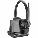 Poly Savi 8200 Office 8220 Headset - Stereo - Wireless - Bluetooth/DECT 6.0 - 449.5 ft - 32 Ohm - 20 Hz - 20 kHz - Over-the-head - Binaural - Ear-cup - Noise Cancelling Microphone