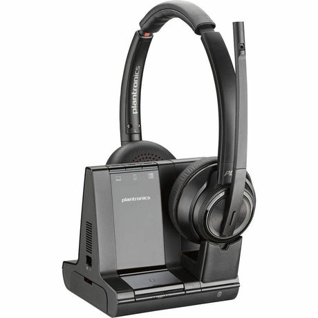 Poly Savi 8200 Office 8220 Headset - Stereo - Wireless - Bluetooth/DECT 6.0 - 449.5 ft - 32 Ohm - 20 Hz - 20 kHz - Over-the-head - Binaural - Ear-cup - Noise Cancelling Microphone