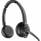 Poly Savi 8200 Office 8220 Headset - Stereo - Wireless - Bluetooth/DECT 6.0 - 449.5 ft - 32 Ohm - 20 Hz - 20 kHz - Over-the-head - Binaural - Ear-cup - Noise Cancelling Microphone