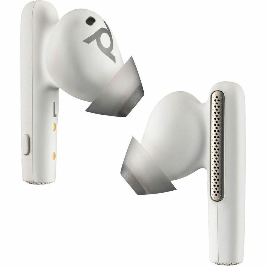 Poly True Wireless Earbuds For Work And Life - Stereo, Mono - True Wireless - Bluetooth - 98.4 ft - 20 Hz - 20 kHz - Earbud - Binaural - In-ear - Noise Canceling - White Sand