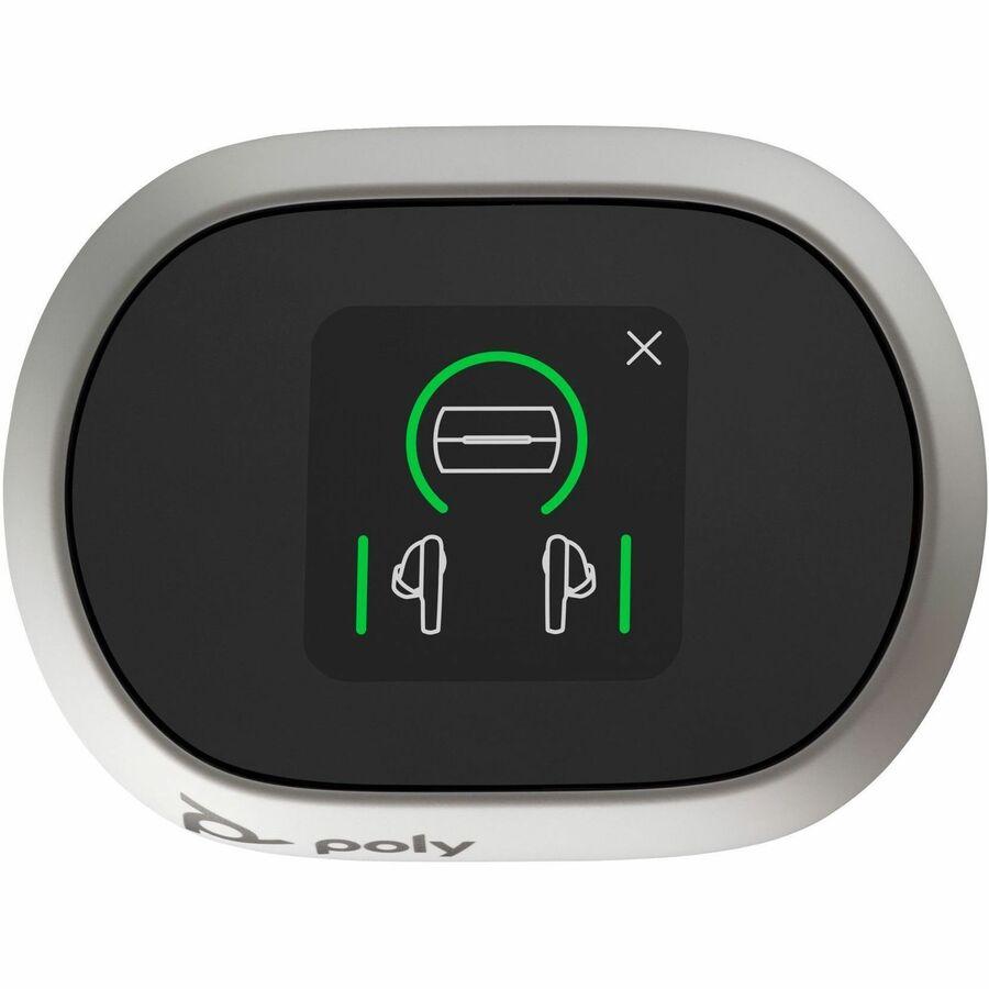 Poly Voyager Free 60 UC White Sand Earbuds +BT700 USB-C Adapter +Basic Charge Case - Siri, Google Assistant - Stereo - True Wireless - Bluetooth - 98.4 ft - 20 Hz - 20 kHz - Earbud - Binaural - In-ear