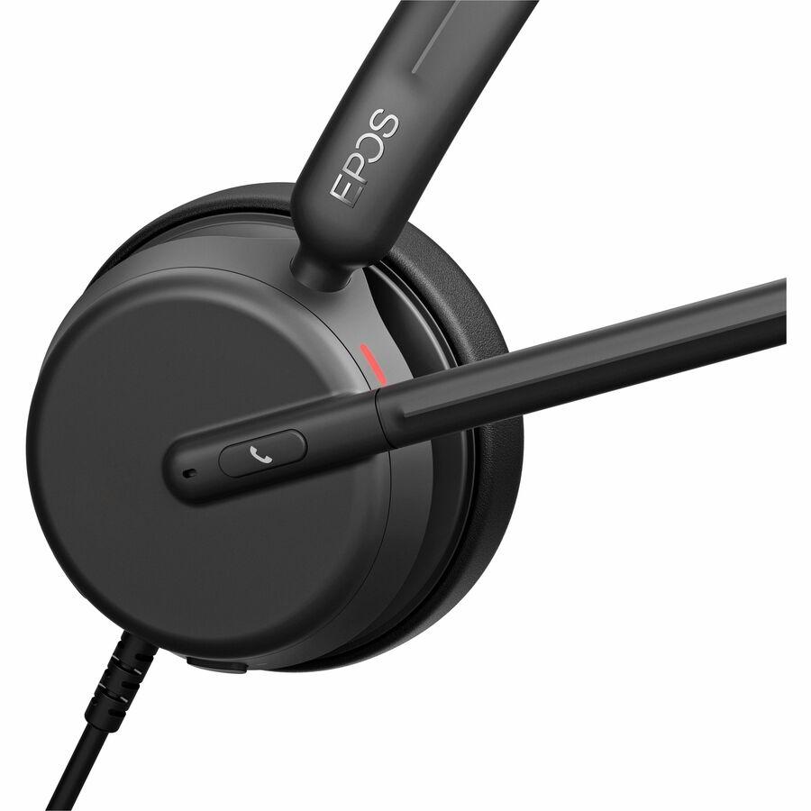 EPOS IMPACT 460 Headset - Microsoft Teams Certification - Stereo - USB Type C - Wired - 32 Ohm - 20 Hz - 20 kHz - On-ear - Binaural - 5.91 ft Cable - Noise Cancelling, Electret Condenser, Uni-directio