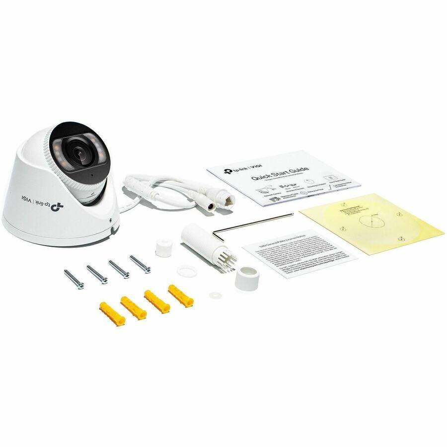TP-Link InSight InSight S455 5 Megapixel Network Camera - Color - Turret - 98 ft Infrared/Color Night Vision - H.265+, H.265, H.264, H.264+, H.264H, H.265M - 2880 x 1620 - 4 mm Fixed Lens - 30 fps - C