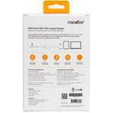 Rocstor 65W Smart USB-C Laptop Power Adapter Charger - Compatible and perfect fit for Dell,HP®,Lenovo®,Microsoft® Surface® (23W,24W,36W,44W,65W) Power Supply