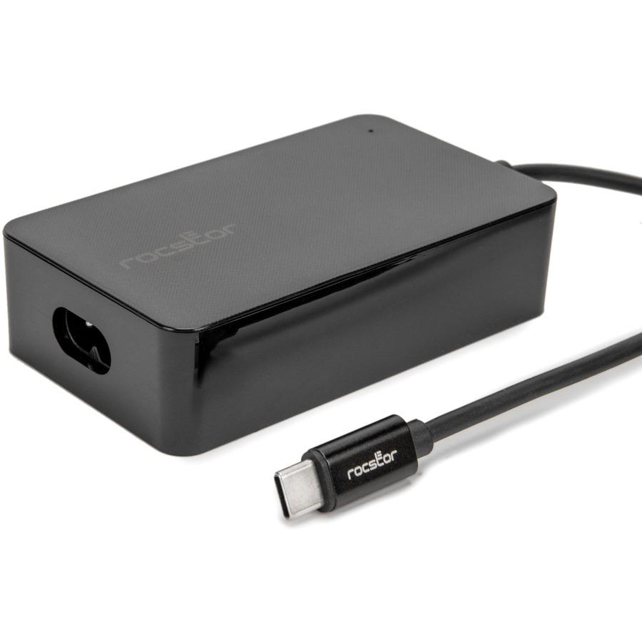 Rocstor 65W Smart USB-C Laptop Power Adapter Charger - Compatible and perfect fit for Dell,HP®,Lenovo®,Microsoft® Surface® (23W,24W,36W,44W,65W) Power Supply