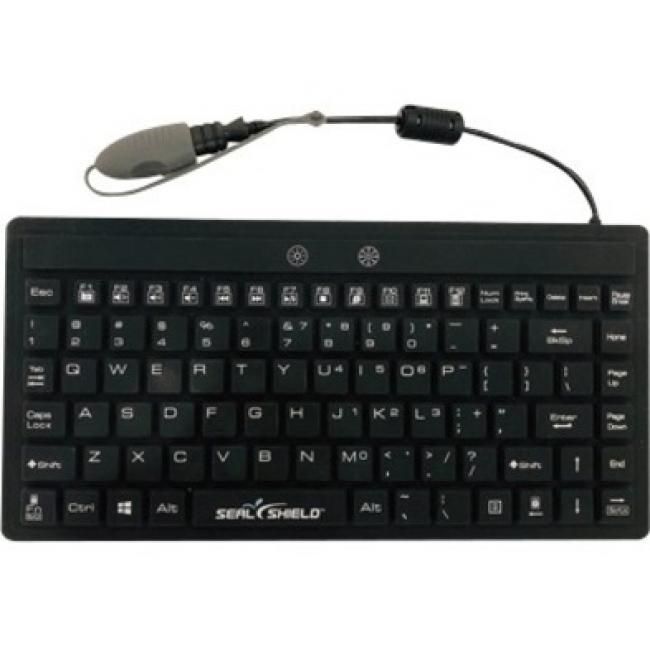 Seal Shield Silk Mini Glow Waterproof Silicone Backlit Keyboard - Cable Connectivity - USB Interface - English (US) - PC - White