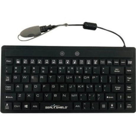 Seal Shield Silk Mini Glow Waterproof Silicone Backlit Keyboard - Cable Connectivity - USB Interface - English (US) - PC - White