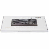 Rocstor KS18 Security USB Keyboard with Built-in Smart Card Reader -104 Keys - 104 Keys - QWERTY Layout - Smart Card Reader - USB - Black
