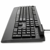 Rocstor KS18 Security USB Keyboard with Built-in Smart Card Reader -104 Keys - 104 Keys - QWERTY Layout - Smart Card Reader - USB - Black