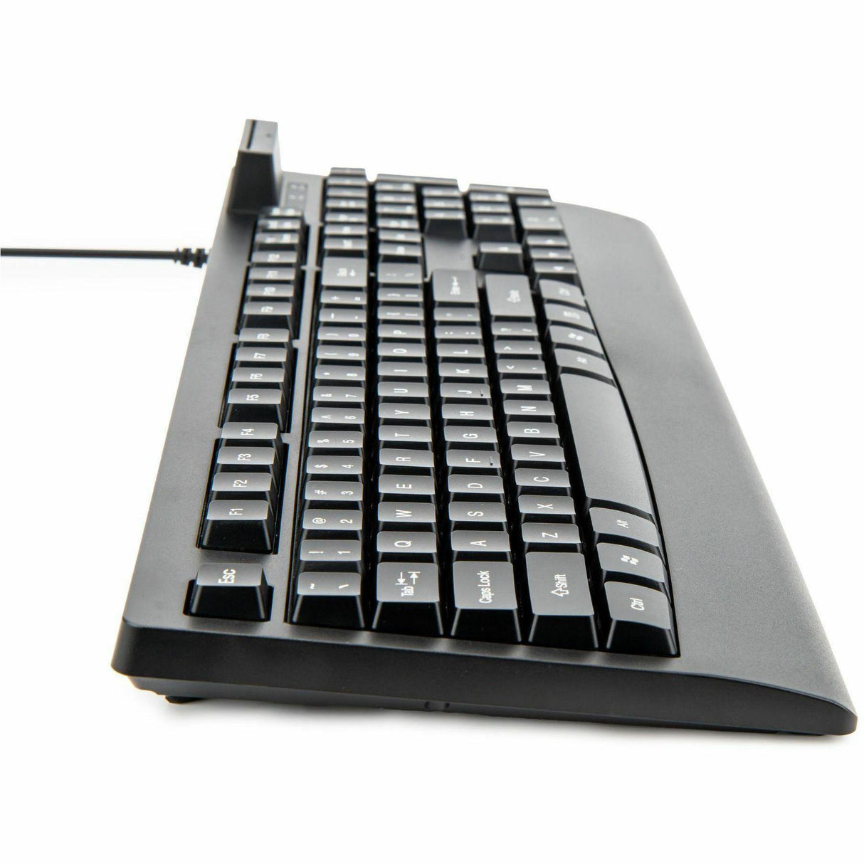 Rocstor KS18 Security USB Keyboard with Built-in Smart Card Reader -104 Keys - 104 Keys - QWERTY Layout - Smart Card Reader - USB - Black