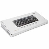 Rocstor KS18 Security USB Keyboard with Built-in Smart Card Reader -104 Keys - 104 Keys - QWERTY Layout - Smart Card Reader - USB - Black