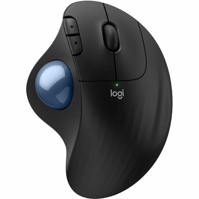 Logitech ERGO M575s Black + Blue Ball Wireless TrackBall Wireless Trackball (Off-white+Blue Ball)