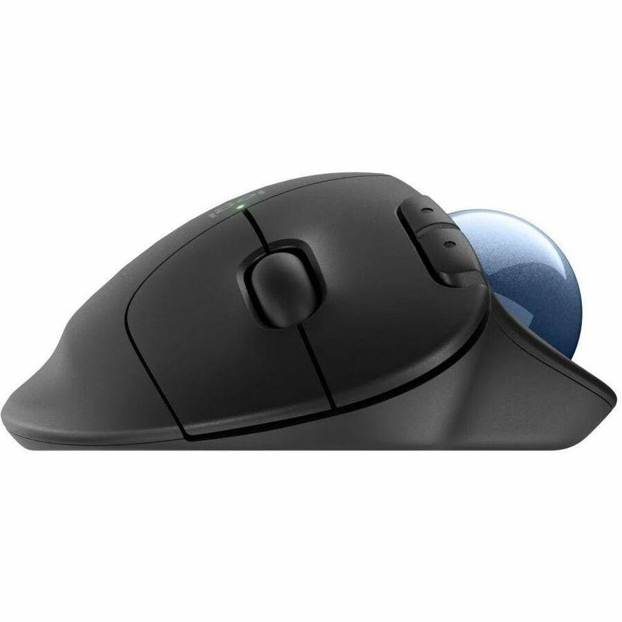 Logitech ERGO M575s Black + Blue Ball Wireless TrackBall Wireless Trackball (Off-white+Blue Ball)