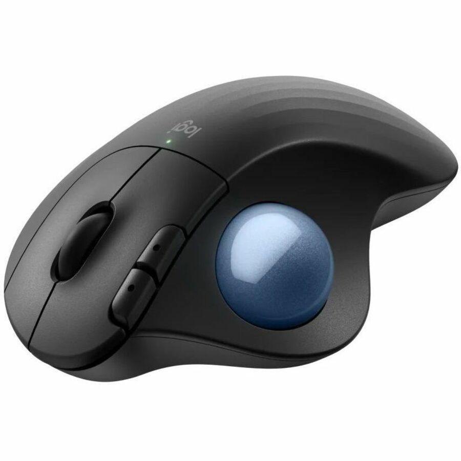 Logitech ERGO M575s Black + Blue Ball Wireless TrackBall Wireless Trackball (Off-white+Blue Ball)