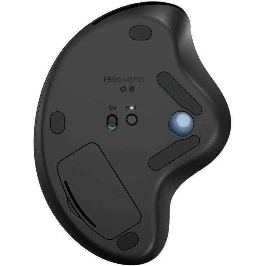 Logitech ERGO M575s Black + Blue Ball Wireless TrackBall Wireless Trackball (Off-white+Blue Ball)