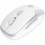 Manhattan MW6185 Wireless Optical USB Mouse - Full-size Mouse - Optical - Wireless - 32.81 ft - Radio Frequency - 2.40 GHz - White - USB Type A - 1600 dpi - Scroll Wheel - 6 Button(s) - Right-handed -
