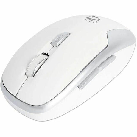 Manhattan MW6185 Wireless Optical USB Mouse - Full-size Mouse - Optical - Wireless - 32.81 ft - Radio Frequency - 2.40 GHz - White - USB Type A - 1600 dpi - Scroll Wheel - 6 Button(s) - Right-handed -