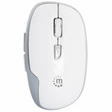 Manhattan MW6185 Wireless Optical USB Mouse - Full-size Mouse - Optical - Wireless - 32.81 ft - Radio Frequency - 2.40 GHz - White - USB Type A - 1600 dpi - Scroll Wheel - 6 Button(s) - Right-handed -