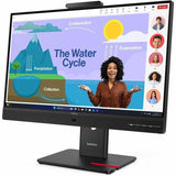 Lenovo ThinkVision T24D-4v 24 Class Webcam Full HD LED Monitor - 16:9  - 23.8 Viewable - 1920x1080 - 250 Nit - 4 ms - 120 Hz Refresh Rate - USB Type-C - HDMI - DisplayPort - USB Hub  64B7UAR1US